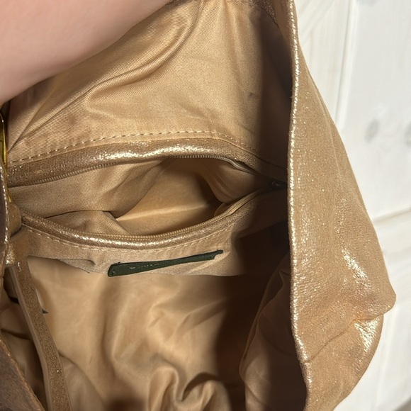 Anthropologie Gold Shell Shaped Crossbody Bag - Picture 4 of 5